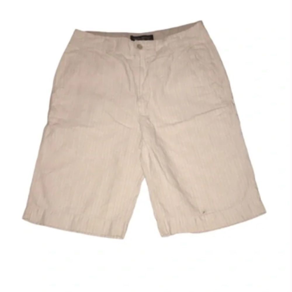 Banana Republic Tan Khaki Striped Shorts